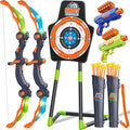 GMAOPHY 2 Pack Bow and Arrow Toy for 5 6 7 8 9 10 11 12 Year Old Boys, Birthday for Kids, Indoor Outdoor Sport Games Toys for Ages 4-8 8-12, LED Light Up Archery Set with 20 Suction Cup Arrows