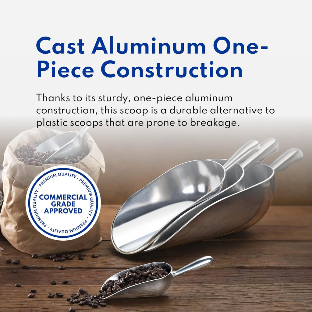 New Star 34585 Cast Aluminum Utility Scoop, 58-Ounce