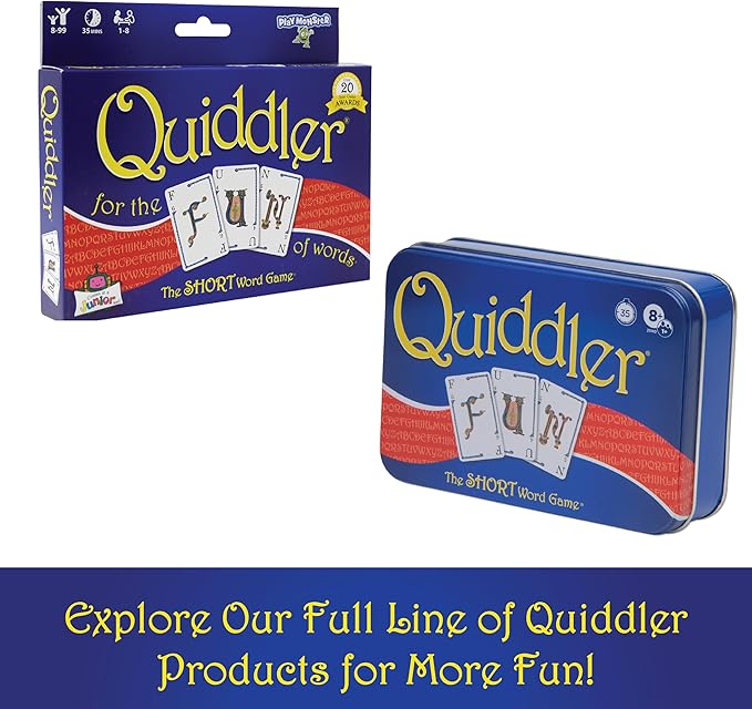 Quiddler Card Games for Kids - Playing Cards Word Games, Deck of Cards, Fun Family Games for Kids and Adults, Game Night, Travel Games, Multi-Player, Ages 8+