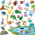 Building Sets 24 Packs Party Favors for Kids, 3 in 1, 72 Kinds of Transformable Animal Building Block Toy, Goodie Bag Stuffers, Classroom Student Prizes Christmas Birthday Gifts for Kid Age 6+