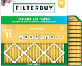 Filterbuy 14x14x1 Air Filter MERV 11 Superior Pet & Allergy Defense (12-Pack), Electrostatic Pleated HVAC AC Furnace Filters Replacement, Made in USA (Actual Size: 13.75 x 13.75 x 0.75)