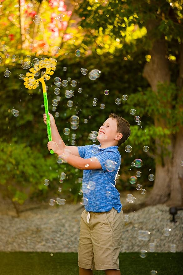 Gazillion Mega-Zillion Wand, 33 Mini Wands, 3ft. Handle & 2 Bottles of Solution - Create Zillions of Bubbles in Seconds!