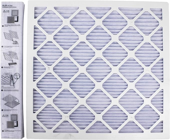 LEKEN 20x20x1 AC Furnace HVAC Filter Reusable Electrostatic Filters MERV 13 For Households With Pets, Contain 1 Reusable ABS frame+12 Air filter Medias