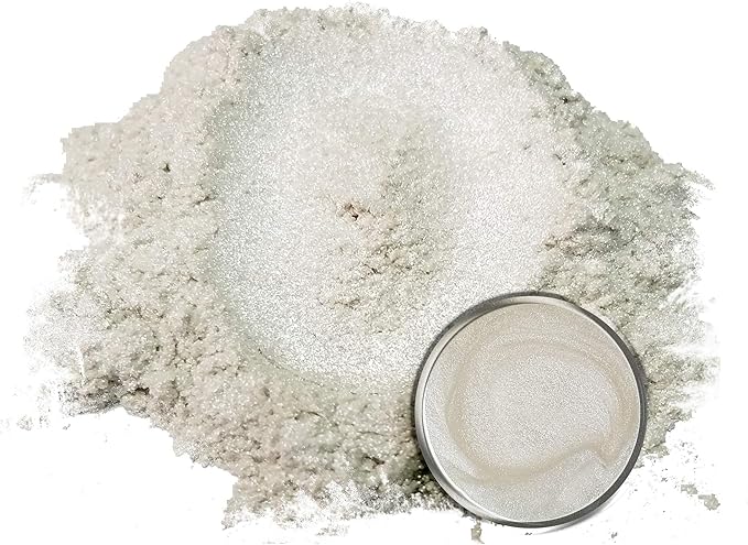 Eye Candy Pigments Premium White Mica Powder - Mashido (25gr) - for Epoxy, Resin, Soap, Paint, Woodworking, Acrylic Pouring, Bath Bombs, Fishing Lures - DIY Arts and Crafts Additive