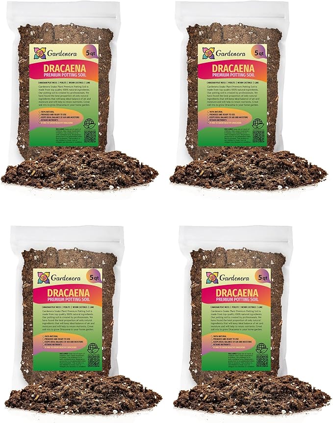 GARDENERA Premium Dracaena Potting Soil Mix - (20 Quart Bag)