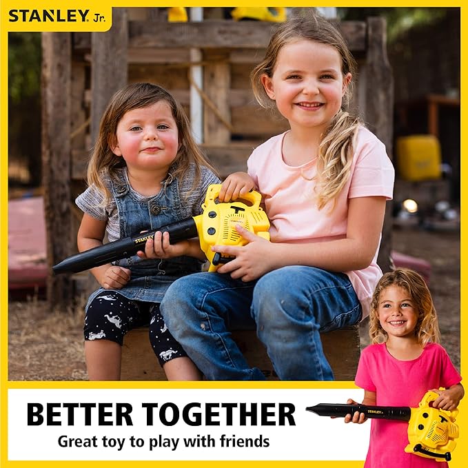 Red Toolbox Stanley Jr. Battery-Operated Blower: Safe and Fun Outdoor Adventure for Kids Ages 3 and Up
