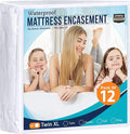 Utopia Bedding Zippered Mattress Encasement Twin XL Size (Pack of 12), 100% Waterproof, Dust Mite and Bed Bug Proof Mattress Protector, Absorbent 6-Sided Mattress Cover