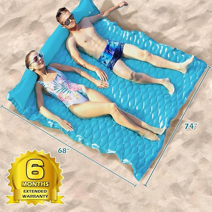 Jasonwell Floating Mat Pool Floats - Giant Inflatable Pool Float Lake Raft Lounge Floating Water Mat for Swimming Pool Floatie Lounger Beach Pool Party Toy for Adults & Kids