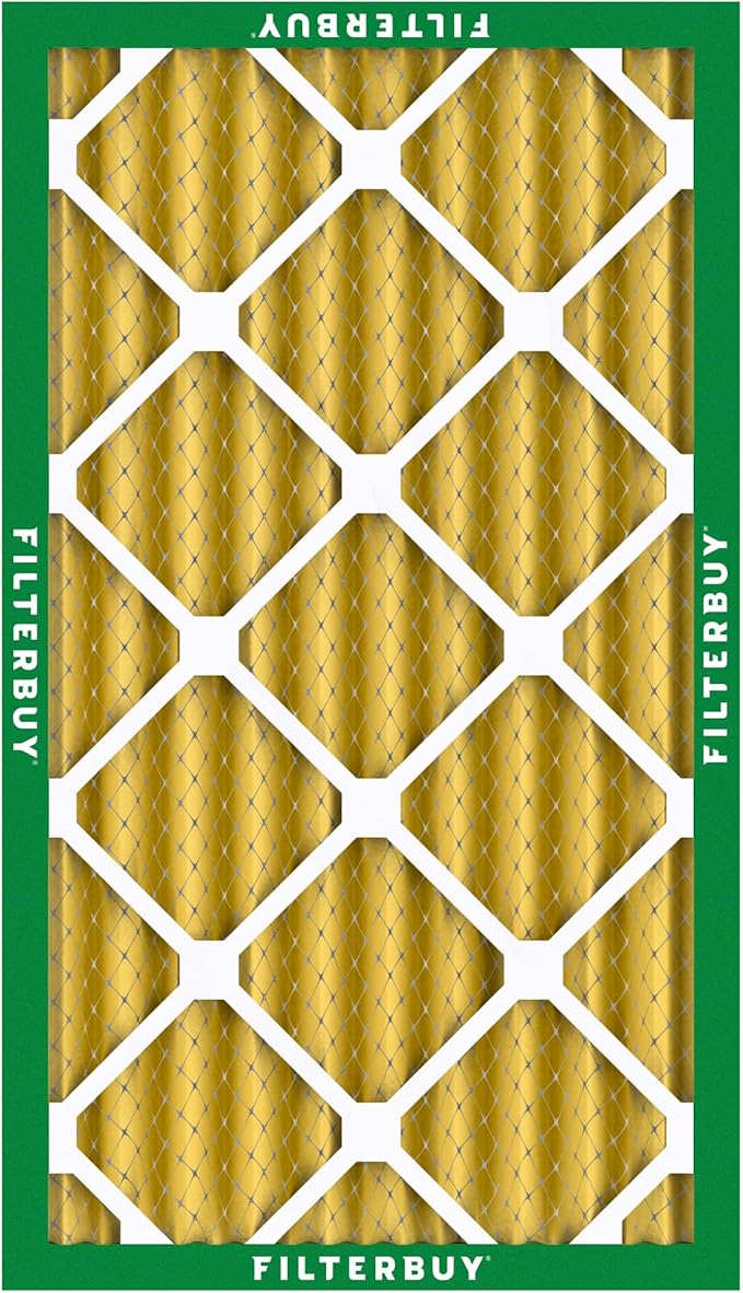 Filterbuy 16x25x4 Air Filter MERV 11 Superior Pet & Allergy Defense (12-Pack), Electrostatic Pleated HVAC AC Furnace Filters Replacement, Made in USA (Actual Size: 15.50 x 24.50 x 3.63)