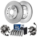 Detroit Axle - Front Disc Rotors Wheel Hubs + 24pc Lug Nuts w/keys Replacement for Suburban Silverado Sierra Yukon XL 1500 Tahoe