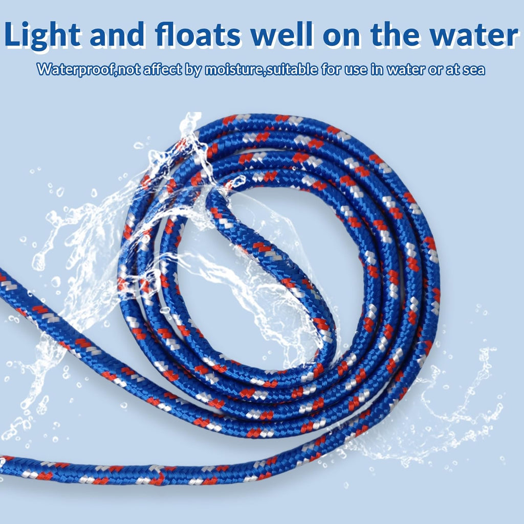 Diamond Braided Polypropylene Rope Nylon Mix Thick Heavy Duty Ropes 1/4 inch 100ft High Strength Perfect for Clothesrope Camping Hiking and Other Outdoor Activities 1/4 100ft 4Pack Rope