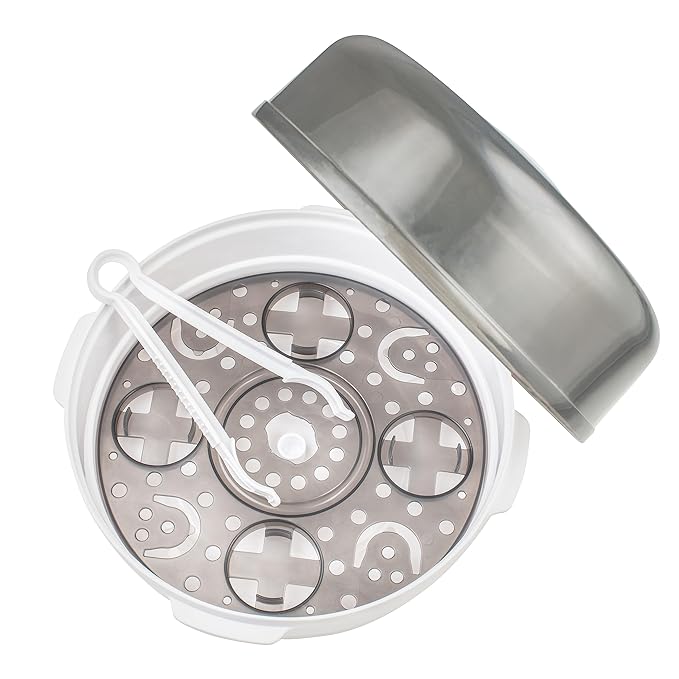 Dr. Brown's Microwave Steam Sterilizer for Baby Bottles, Nipples, Bottle Parts, Pacifiers, Teethers and Breast Pump Parts