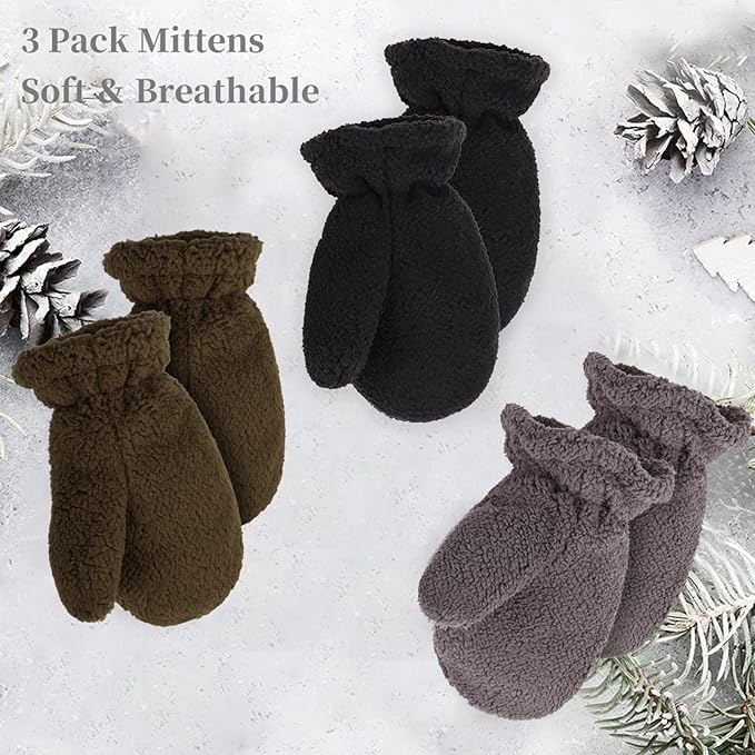 Zsedrut Baby Boys Winter Glove Warm Toddler Infant Girls Mittens Fleece Lined Gloves 1-7 Years