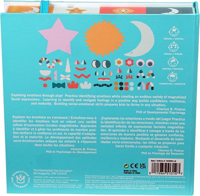 Manhattan Toy On-The-Go Making Faces 44-Piece Magnetic Travel Activity Toy for Kids 3 Years and Up