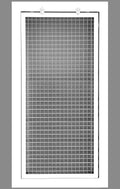 HVAC Premium 8" x 24" Cube Core Eggcrate Return Air Filter Grille for 1" Filter - Aluminum - White [Outer Dimensions: 10.5" x 26.5"]