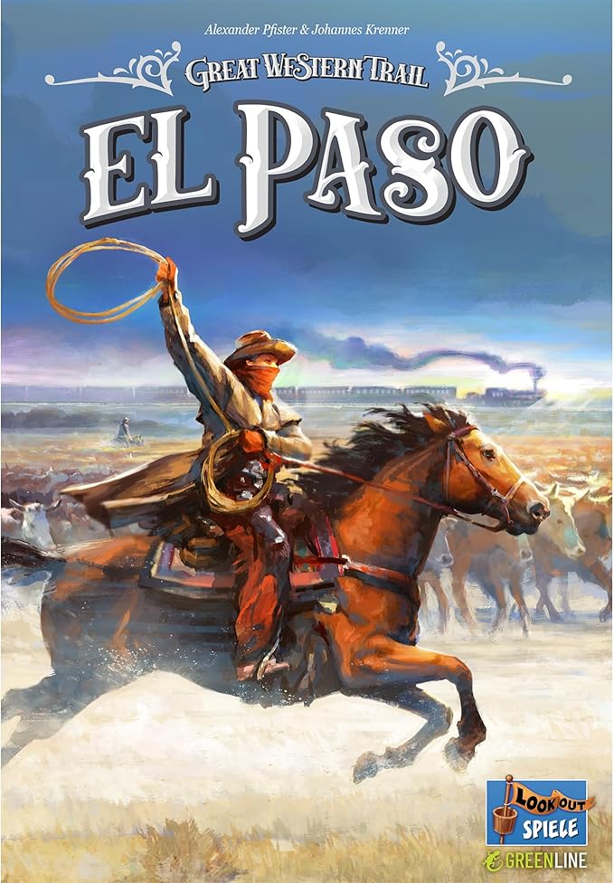 Great Western Trail El Paso Board Game - Fast-Paced Cattle Trade Strategy Game, Compact, Travel-Friendly for Kids & Adults, Ages 12+, 1-4 Players, 60-90 Min Playtime Made by Lookout Games