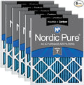 Nordic Pure 20x30x1 (Actual Size: 19 5/8 x 29 5/8 x 3/4) Pleated Air Filters MERV 7 Plus Carbon 6 Pack