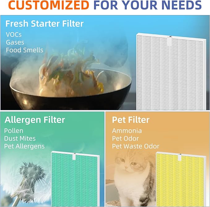 116130 HEPA Replacement Filter H for Winix 5500-2 Am80 Plasmawave Air Purifier,H13 True HEPA High-Efficiency Activated Carbon Filter,2 Combo Set