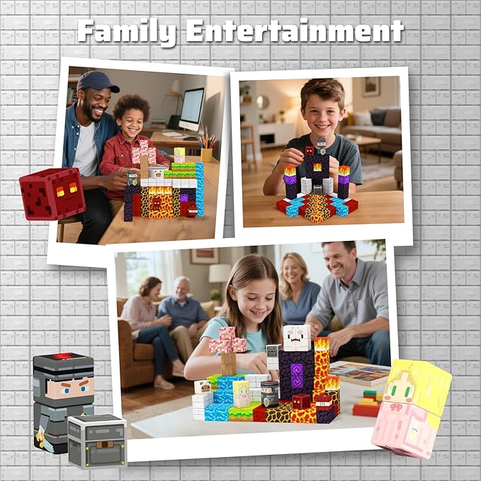 Magnetic Blocks-100PCS Magnetic Building Blocks, Magnet Toys Kids Build Cubes, Upgraded Sensroy Toys & Games, Christmas Birthday Gifts for Boys & Girls Ages 3+