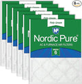 Nordic Pure 20x30x1 (Actual Size: 19 5/8 x 29 5/8 x 3/4) Poly Green MERV 6 AC Furnace Air Filters – Reduces Dust, Pollen, Pet Dander & Allergens – 6-Pack