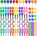 96 Pcs Musical Instruments Learning Percussion Toy Include 12 Egg Shakers 12 Sand Hammers 12 Hand Clappers 12 Rhythm Sticks 12 Hand Bells 12 Handheld Cymbals 12 Dance Scarves 12 Finger Castanets