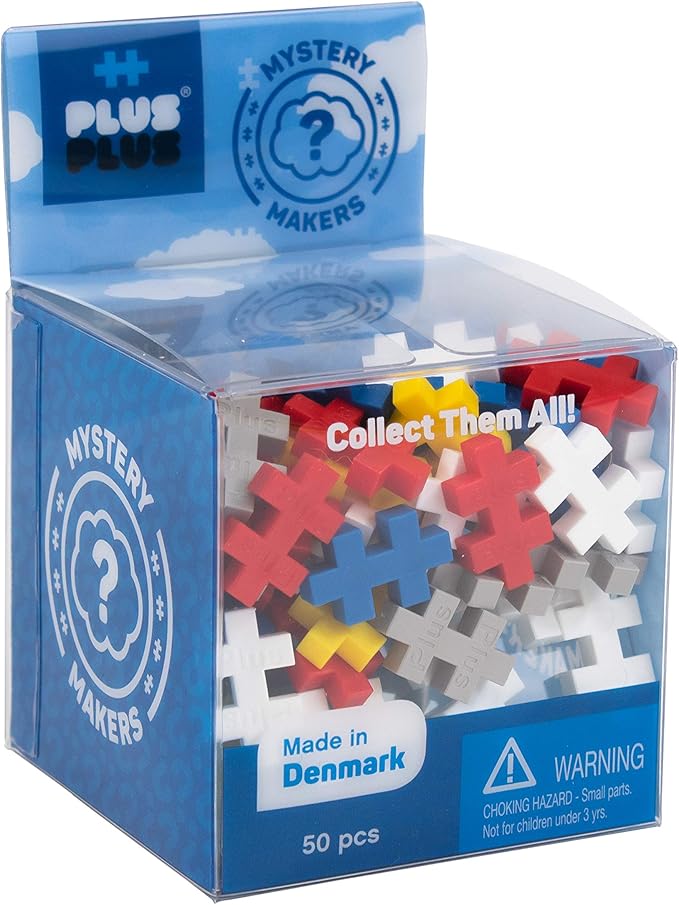 PLUS PLUS – Set of 3 Mystery Makers – Robots, Bundle 2 – Construction Building STEM | STEAM Toy, Interlocking Mini Puzzle Blocks for Kids