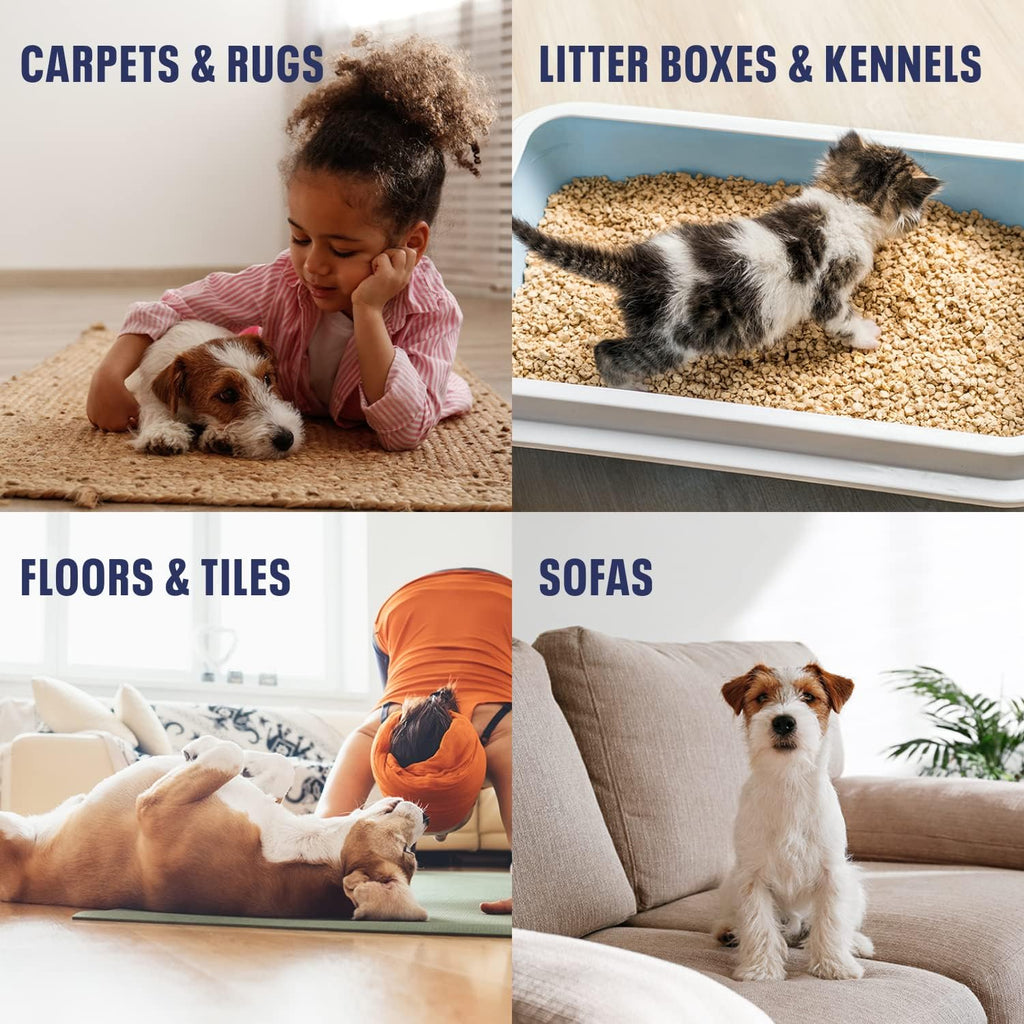 Bioesque Advanced Stain + Odor Remover, Pet-Friendly Natural Enzymatic & Bacterial Formula, Heavy-Duty Stain & Odor Remover, Safe on Carpets, Hard Floors, & More, 1 Gallon (Pack of 4)