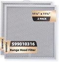 99010316 Range Hood Grease Filter - 11 1/4" x 11 3/4" Kitchen Mesh Hood Vent Filter, Replaceable Range Hood Filter for WA65AF, NTK7450000, 990721400, 990721400A (2 Pack)