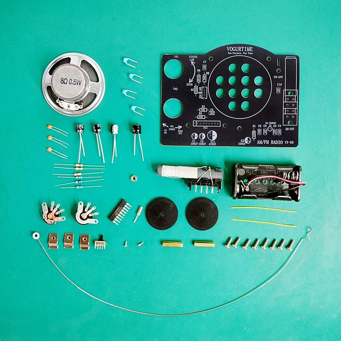AM FM Radio Kit Soldering Project Kit for Learning Practicing Teaching Electronics, Great STEM Project and Gift, New Version