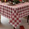 Classic Gingham Tablecloth Fabric - Oblong 58x120 Water Resistant Chequered Pattern Table Cloth for Indoor/Outdoor Use - Tabletop Cover for Birthday, Picnics, Gardens, and Parties