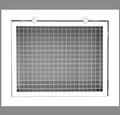 HVAC Premium 10" x 6" Cube Core Eggcrate Return Air Filter Grille for 1" Filter - Aluminum - White [Outer Dimensions: 12.5" x 8.5"]