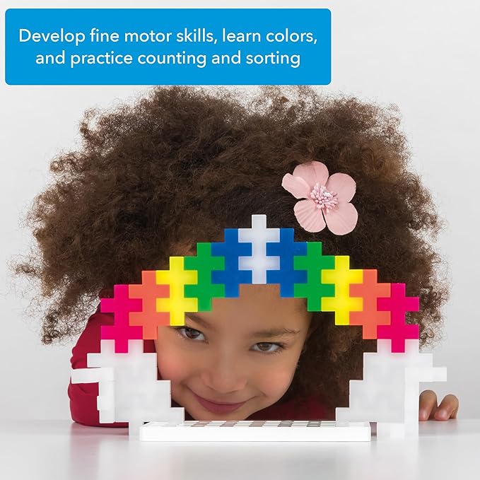 PLUS PLUS Big - Open Play Set - 100 Piece - Neon Color Mix, Construction Building Stem/Steam Toy, Interlocking Large Puzzle Blocks for Toddlers and Preschool