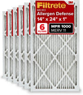 Filtrete 14x24x1 AC Furnace Air Filter, MERV 11, MPR 1000, Micro Allergen Defense, 3-Month Pleated 1-Inch Electrostatic Air Cleaning Filter, 6 Pack (Actual Size 13.81x23.81x0.81 in)