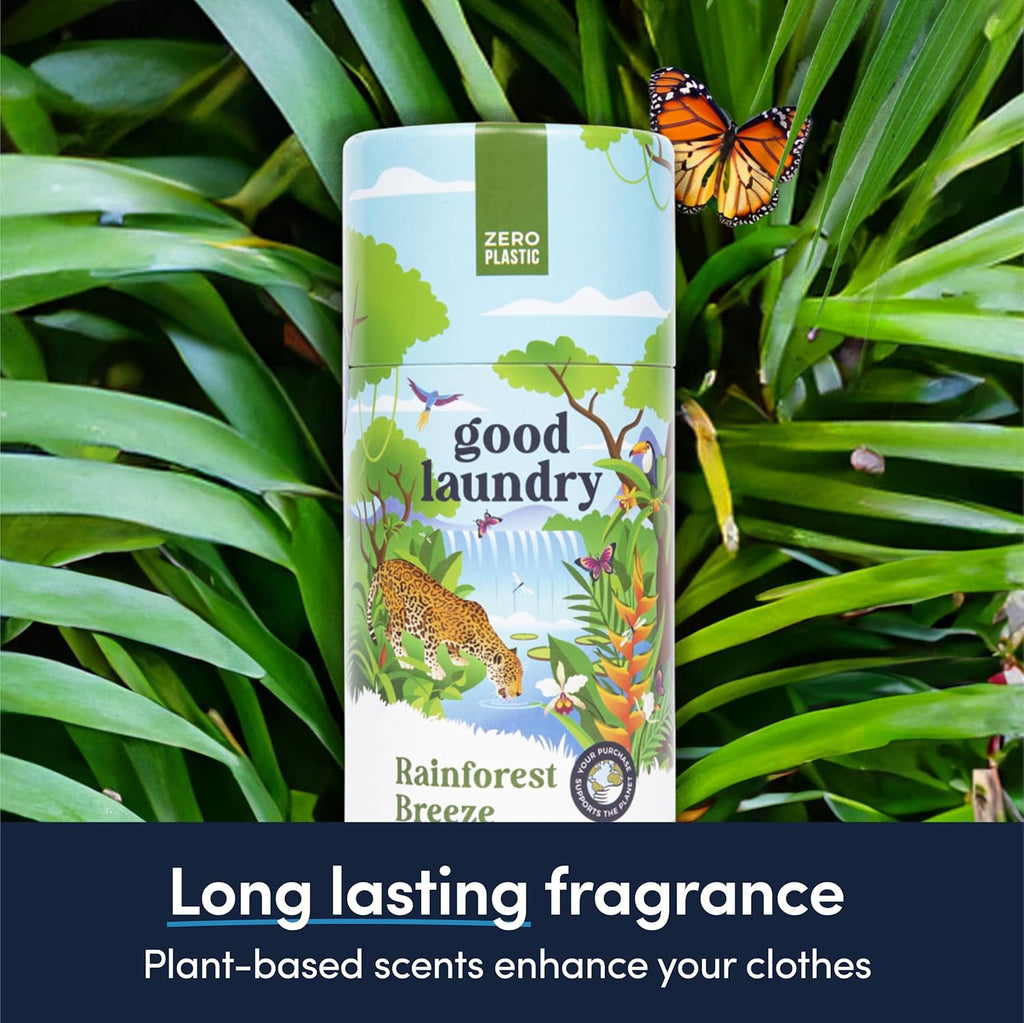 Good Laundry Scent Booster Beads - Rainforest Breeze Fabric Softener Bead – Eco-Friendly Laundry Bead Scent Booster for Long-Lasting Freshness, Scent Beads for Laundry - 7oz - USA Based