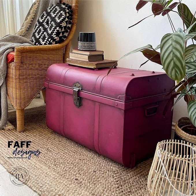 Dixie Belle Paint Company Chalk Finish Furniture Paint - Plum Crazy (4oz) - Matte Deep Pink Chic Chalk Mineral DIY Furniture Paint