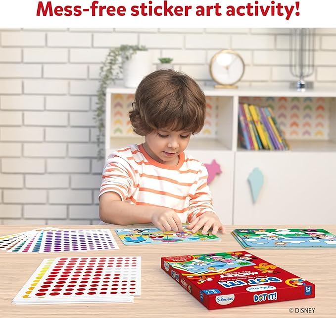 Skillmatics Dot It Sticker Art - Disney Mickey & Friends, Mess-Free Fun for Kids, 500+ Stickers, Craft Kits, DIY Scrapbooking Activity, Travel Toys, Gifts for Boys & Girls Ages 3, 4, 5, 6, 7