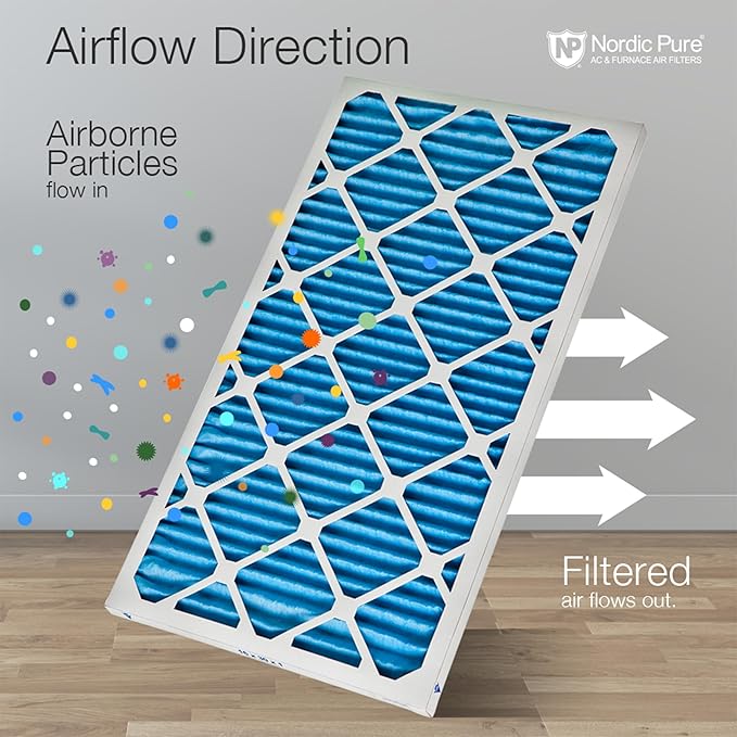 Nordic Pure 20x20x1 (19 1/2 x 19 1/2 x 3/4) Pleated MERV 7 Air Filters 6 Pack