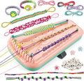 Chilpals Friendship Bracelet Making Kit for Girls,Arts and Crafts for Kids Ages 8-12,Birthday Gifts Ideas for Girl 7 8 9 10 11 Year Old - 2 in 1 Bracelets String Maker Toys Set (Pink)