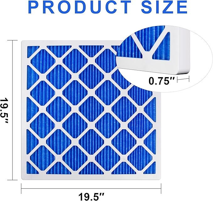 LEKEN 20x20x1 AC Furnace HVAC Filter Reusable Electrostatic Filters MERV 13 For Households With Pets, Contain 1 Reusable ABS frame+12 Air filter Medias