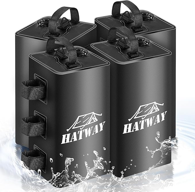 Canopy Water Weight Bag,88 LBS Water Tent Weights Set of 4 Leg Weights for Pop Up Canopy,Gazebo,Canopies,Tent-4 * 10L-Black
