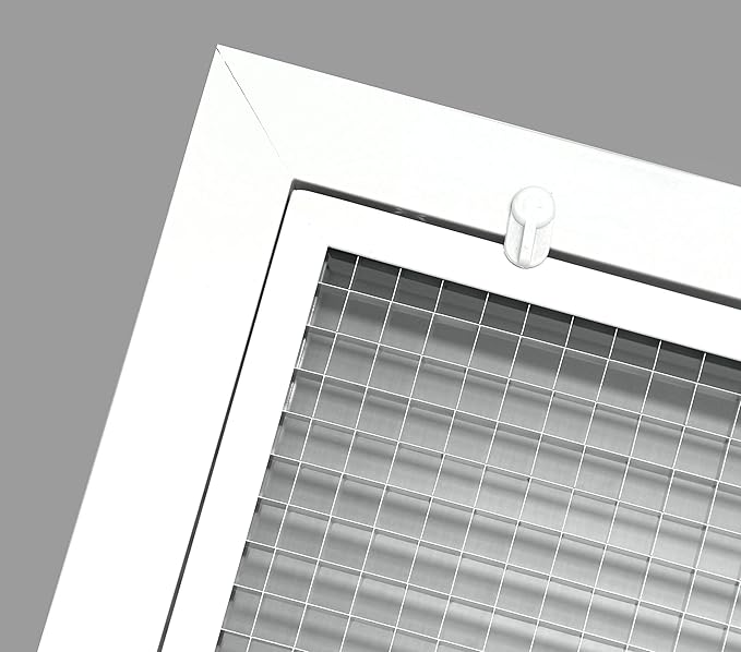 HVAC Premium 22" x 32" Cube Core Eggcrate Return Air Filter Grille for 1" Filter - Aluminum - White [Outer Dimensions: 24.5" x 34.5"]