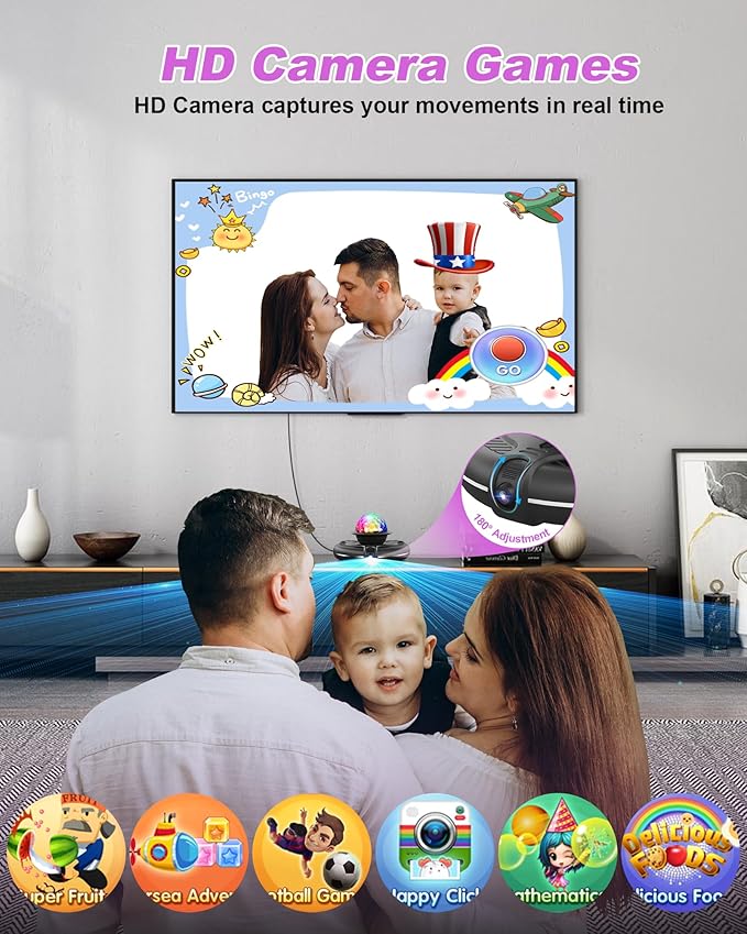 Eletrionic Dance Mat for TV with HD Camera, Non-Slip Dance Pad for Girls Boys, Dance Game Mat Xmas B-Day Gifts for Kids Adults (Purple)