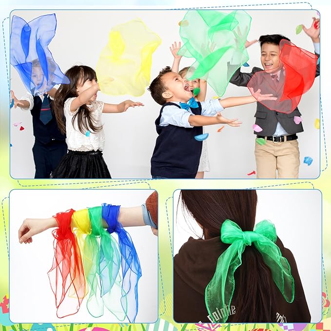 96 Pcs Musical Instruments Learning Percussion Toy Include 12 Egg Shakers 12 Sand Hammers 12 Hand Clappers 12 Rhythm Sticks 12 Hand Bells 12 Handheld Cymbals 12 Dance Scarves 12 Finger Castanets