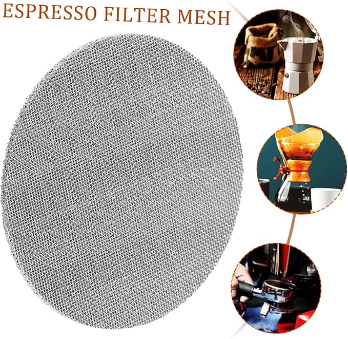 Luxshiny 5pcs Coffee Maker Filter Mesh Reusable Stainless Steel Screen for Optimal Coffee Extraction