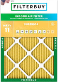 Filterbuy 21x23x1 Air Filter MERV 11 Superior Pet & Allergy Defense (1-Pack), Electrostatic Pleated HVAC AC Furnace Filters Replacement, Made in USA (Actual Size: 20.50 x 22.50 x 0.75)