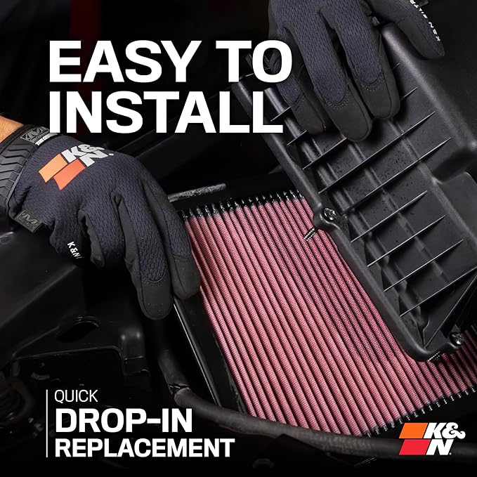 K&N High-Flow Original Lifetime Engine Air Filter: Increase Power: Premium, Washable: Compatible with 2.5L 2020-2025 Ford/Lincoln: Escape, Maverick, Corsair, 33-5122