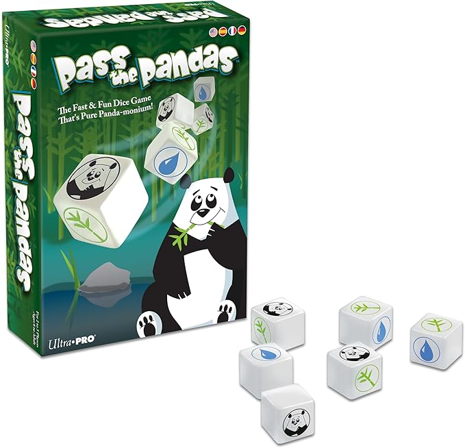 Pass The Pandas - Family-friendly activity, dice rolling game, fun party option, kids' dice game, board game for kids, strategy play, fast-paced fun