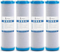 iFilters 0.5-Micron Carbon Block Water Filter – Coconut Shell CTO Drinking Water Filter Cartridge – 10-inch Replacement for Filtration Systems – Reduces Odors, Chlorine Taste – 2.5" x 10" (4 Pack)