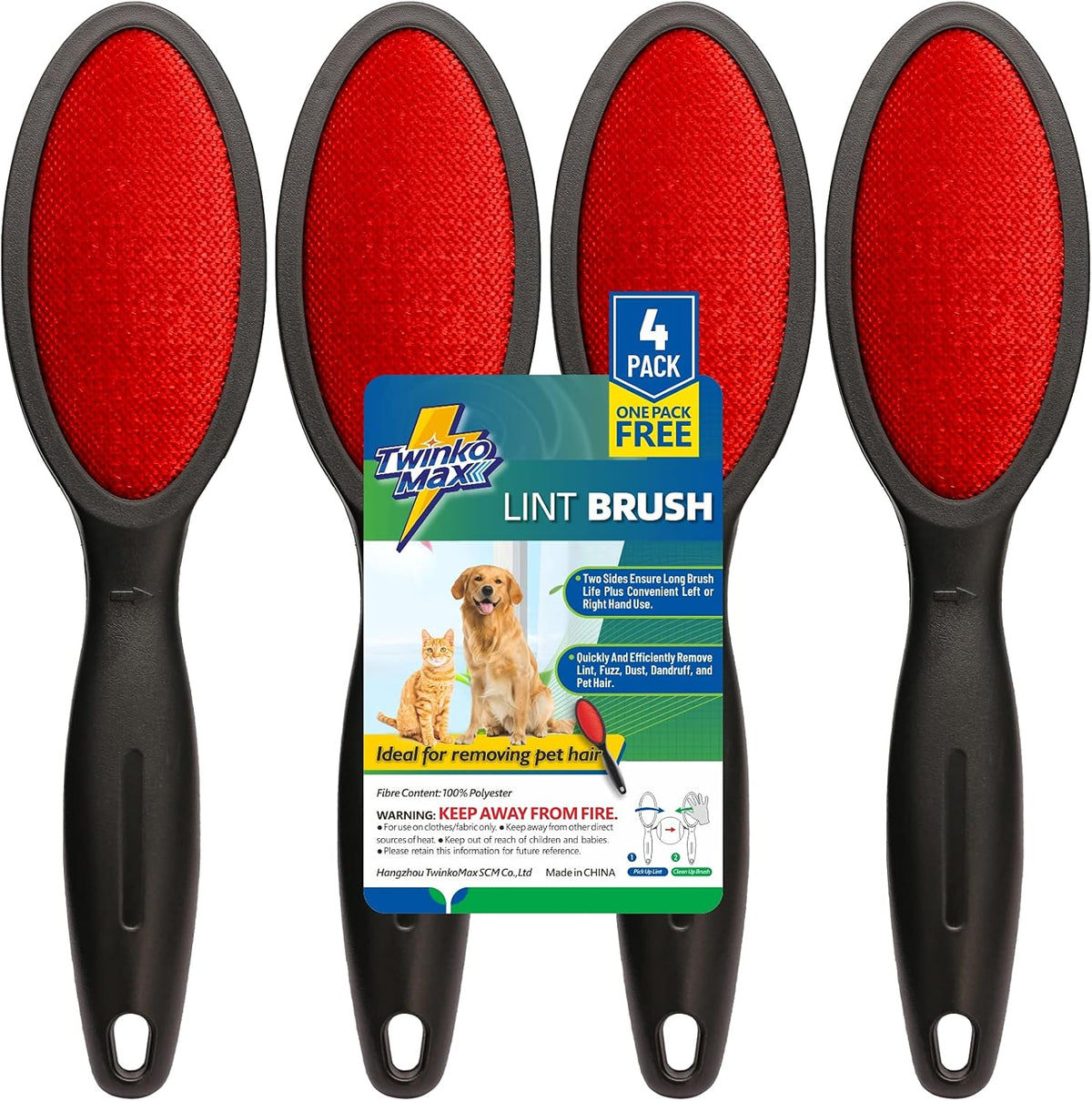Lint Brush, Lint Remover, Pet Hair Remover, Clothes Brush, Magic Lint Remover Brush, Sheet and Carpet Cleaning Brush, 2-Sided and Reusable, No Need Lint Roller Refill.