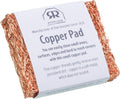 Redecker Copper Thread Mini Scrubber, 2 x 1-5/8 inches, Non-Abrasive Scouring Pad, Scrubber for Cleaning Small Areas, Surfaces, Edges, and Hard to Reach Corners, Made in Netherlands